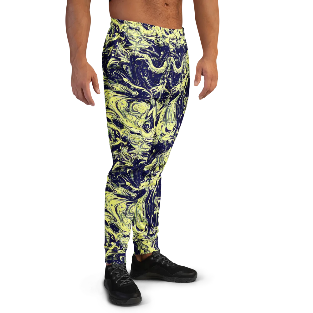 Midnight Marbles on Men's Joggers — Right