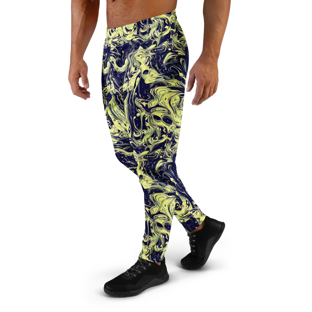 Midnight Marbles on Men's Joggers — Left