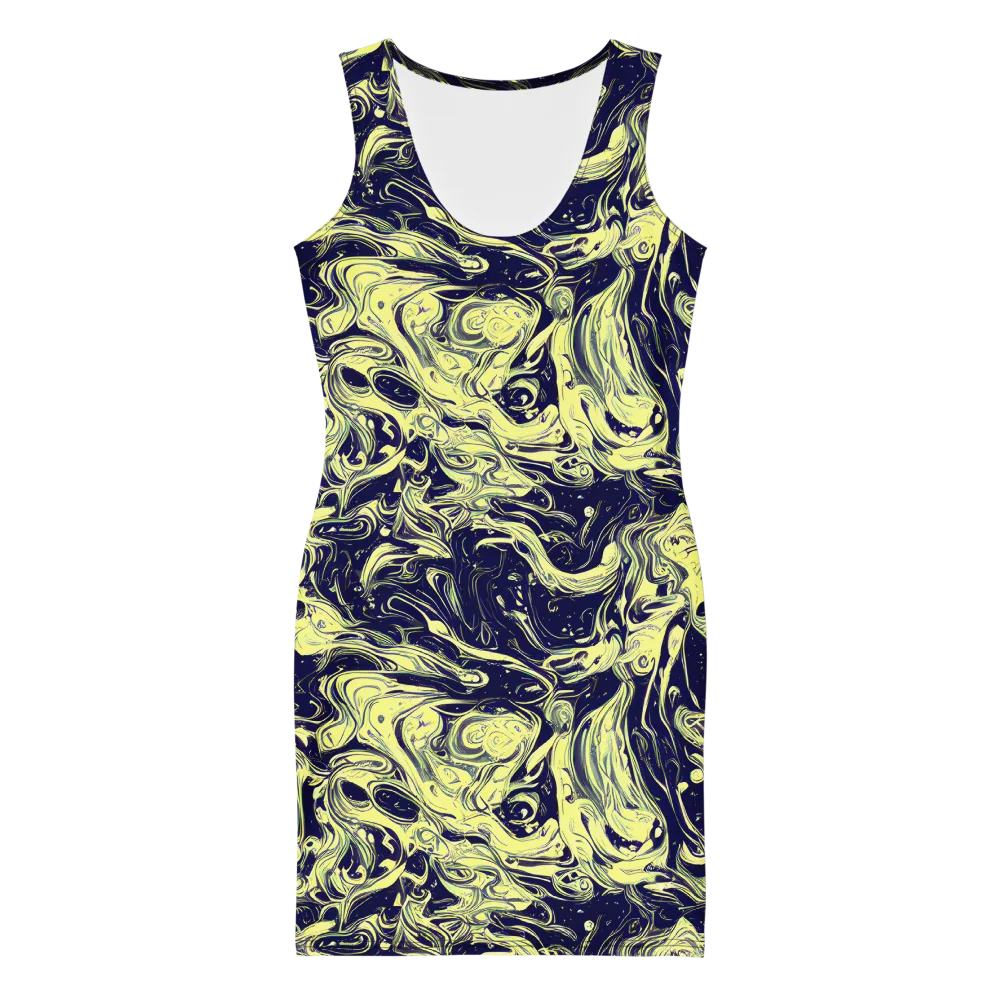 Midnight Marbles on Bodycon Dress — Front