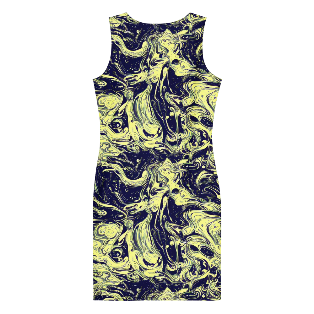 Midnight Marbles on Bodycon Dress — Back