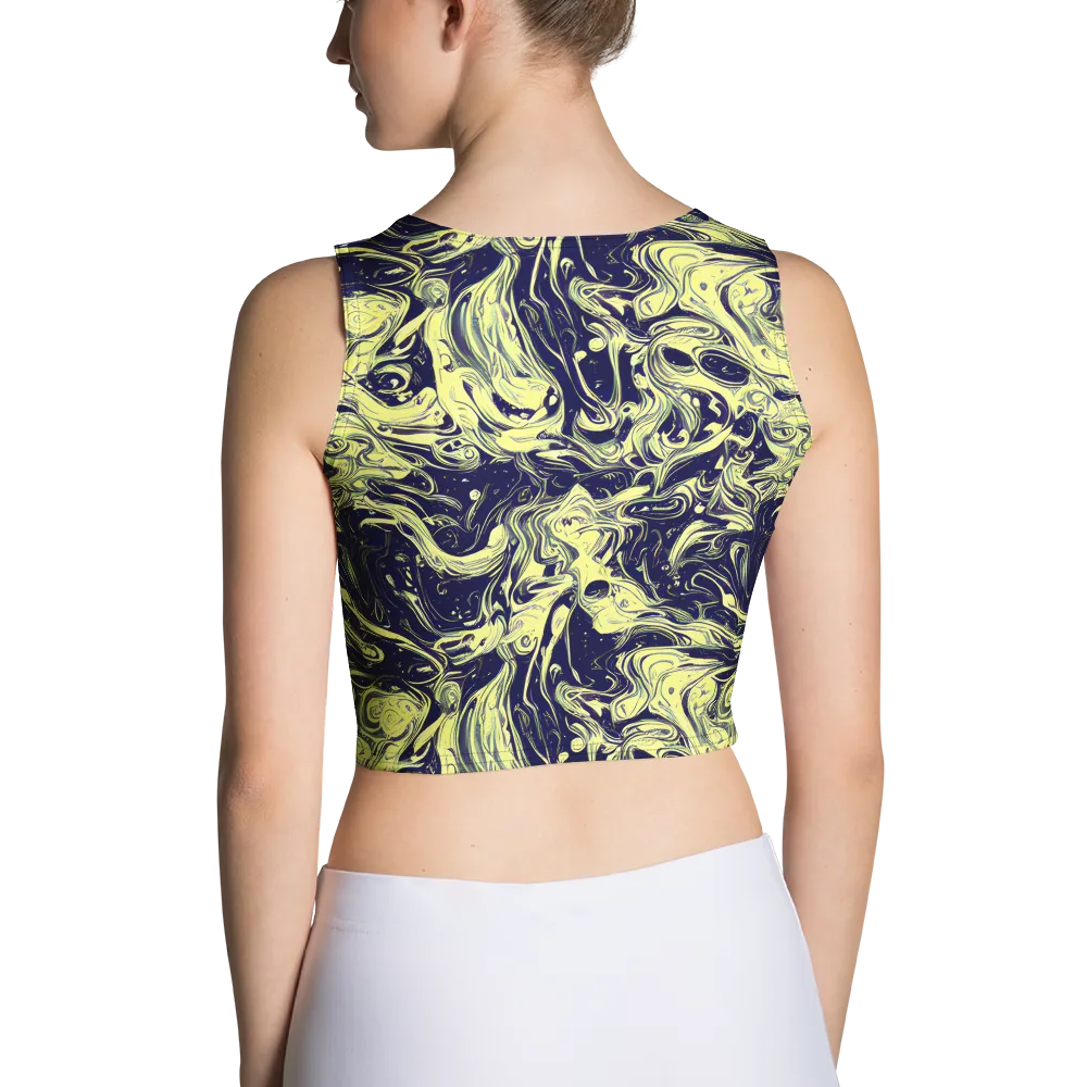 Midnight Marbles on Crop Top — Back