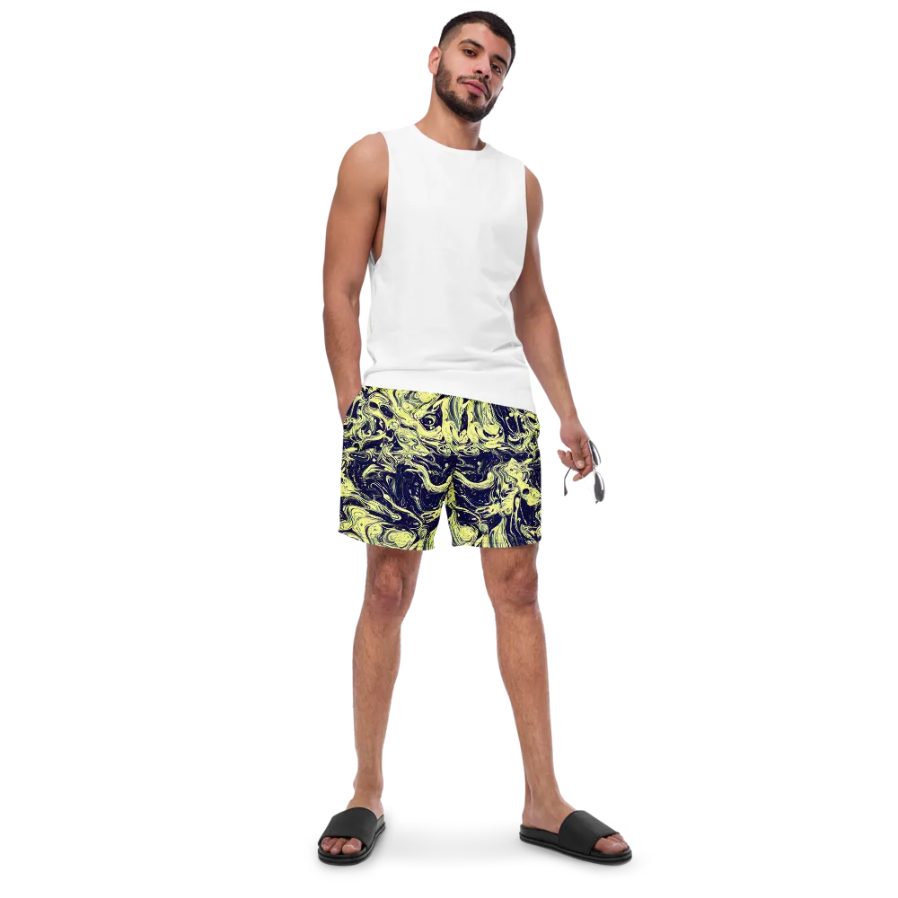 Midnight Marbles on Swim Trunks — Front
