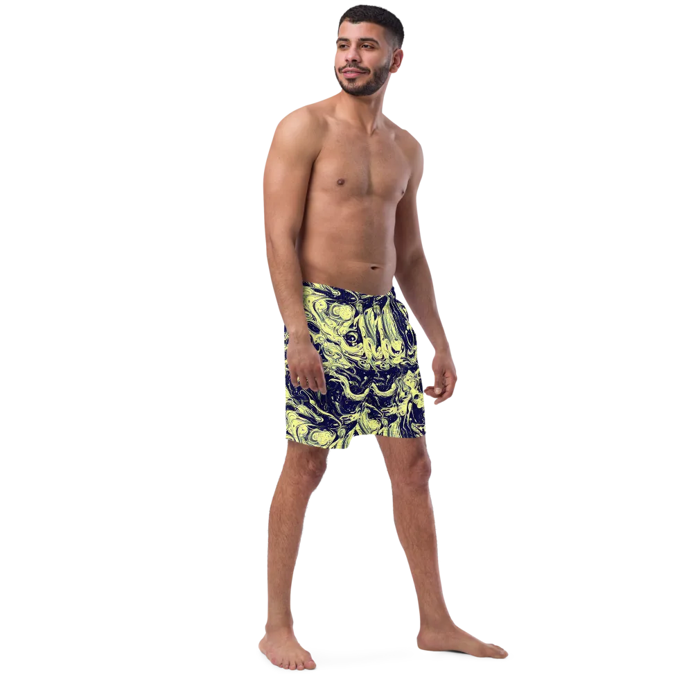 Midnight Marbles on Swim Trunks — Right Front