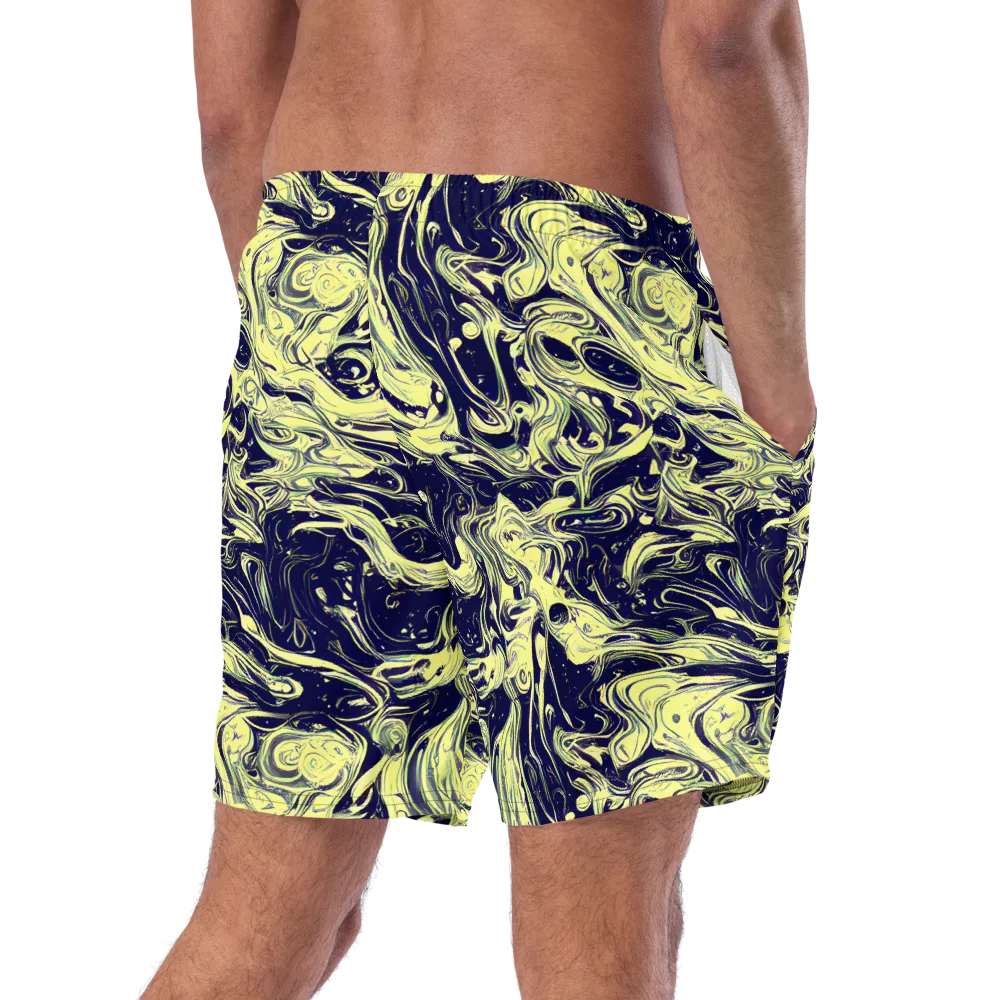 Midnight Marbles on Swim Trunks — Right Back