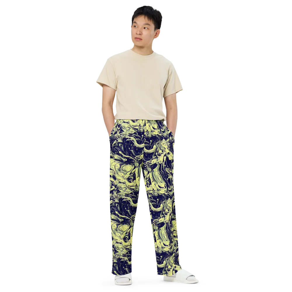 Midnight Marbles on Wide-Leg Pants — Front