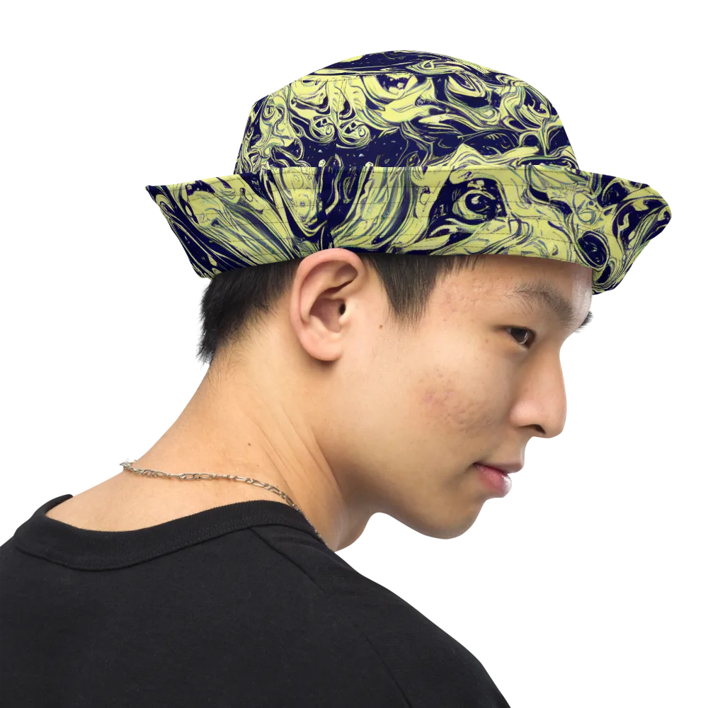 Midnight Marbles on Reversible Bucket Hat — Right Outside