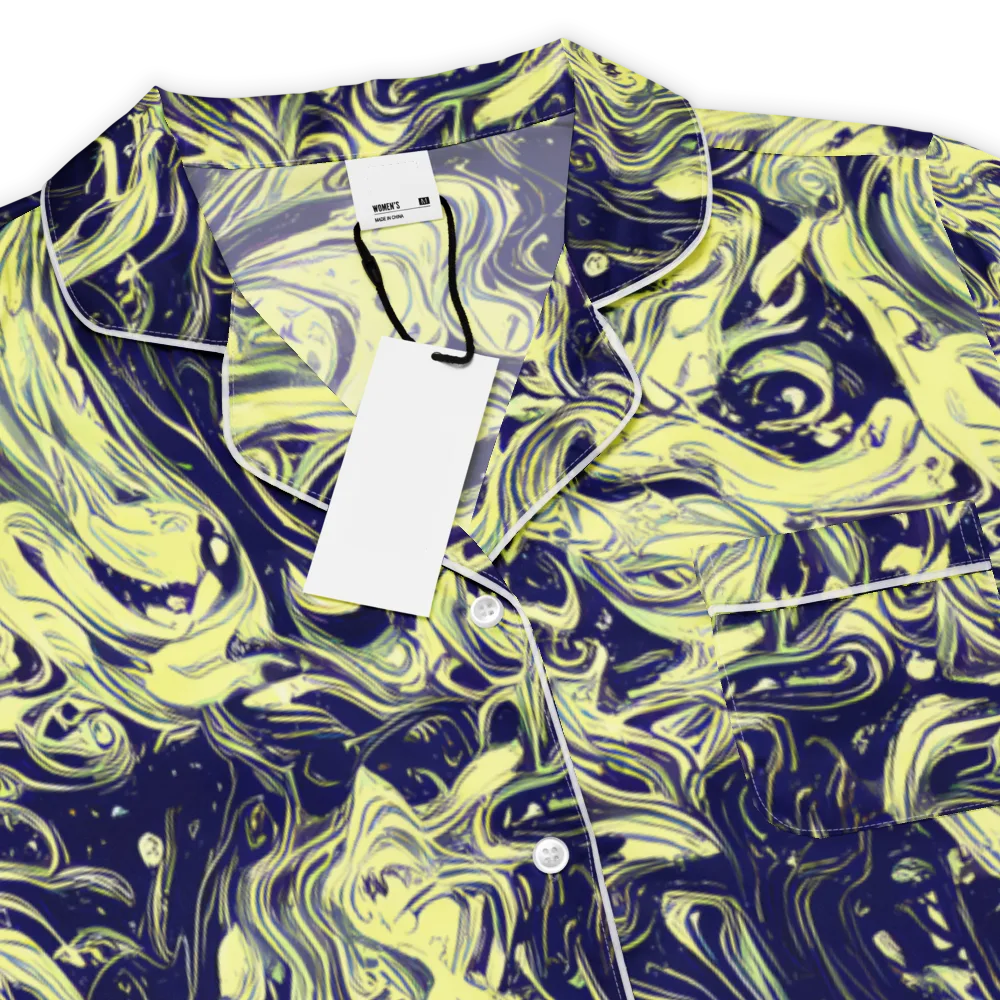 Midnight Marbles on Women's Short Sleeve Pajama Top — Product details