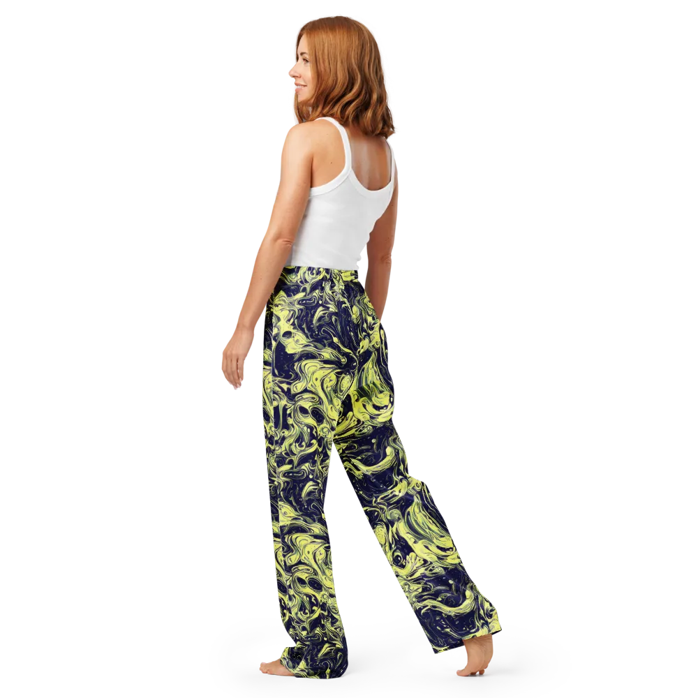 Midnight Marbles on Women's Pajama Pants — Back