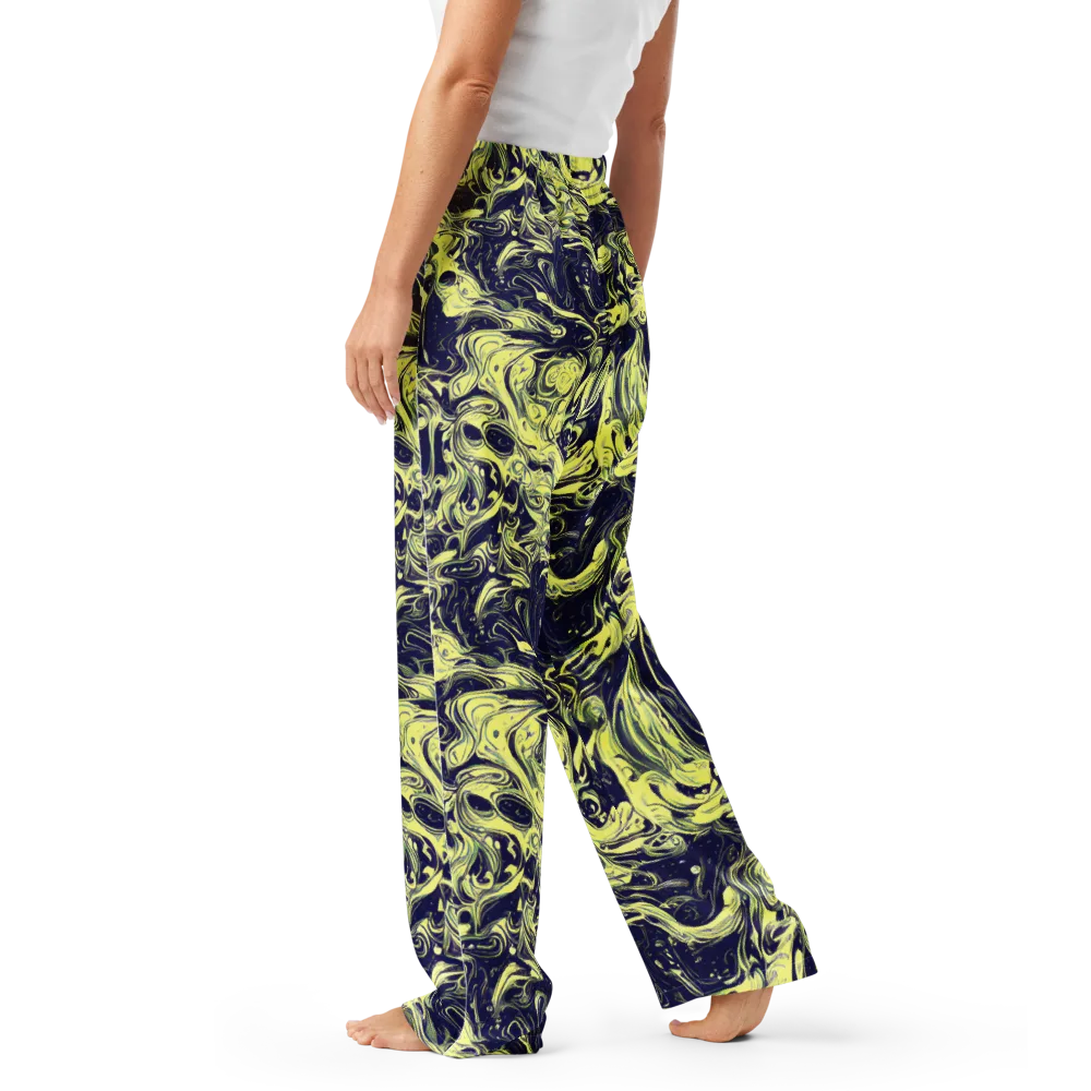 Midnight Marbles on Women's Pajama Pants — Left
