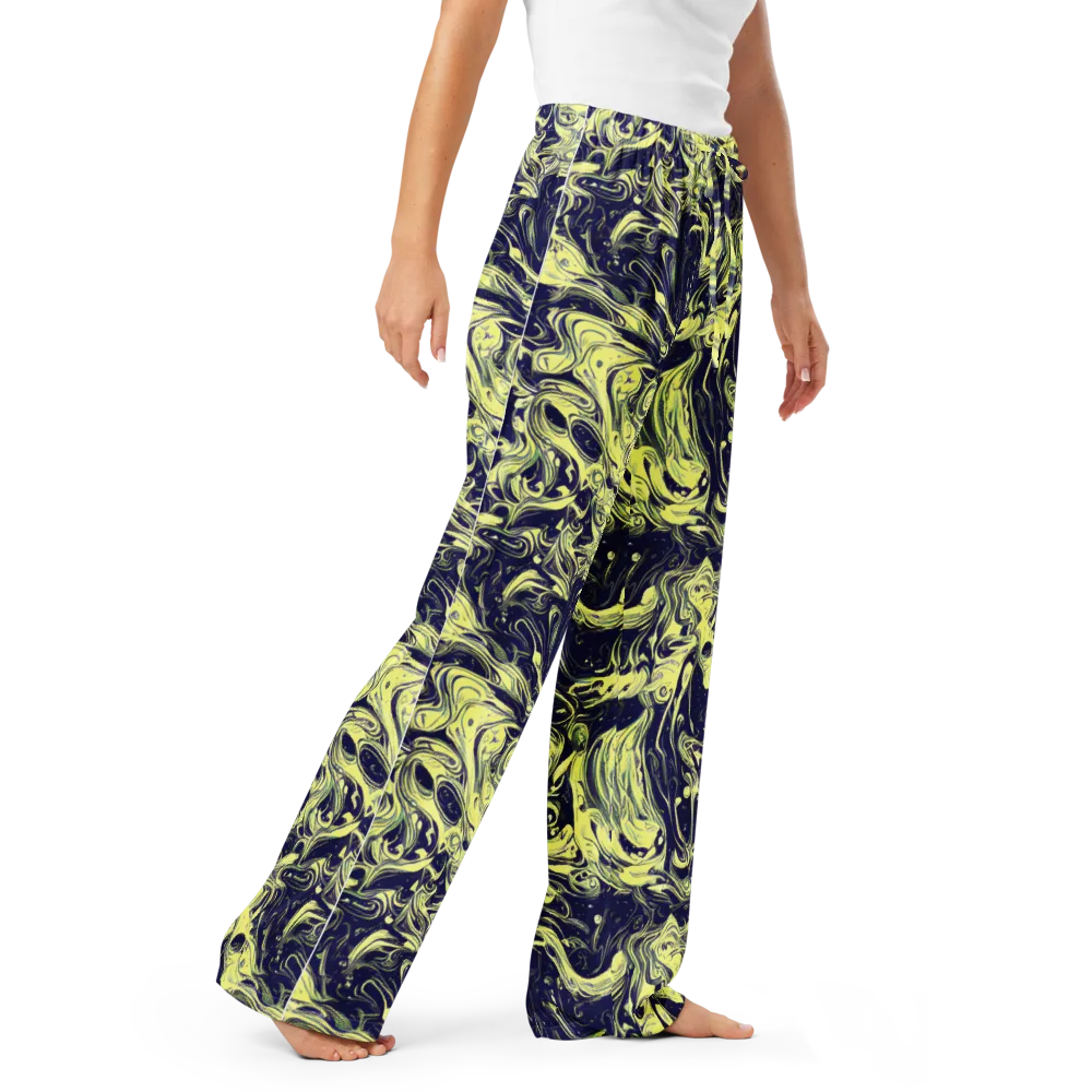 Midnight Marbles on Women's Pajama Pants — Right Front