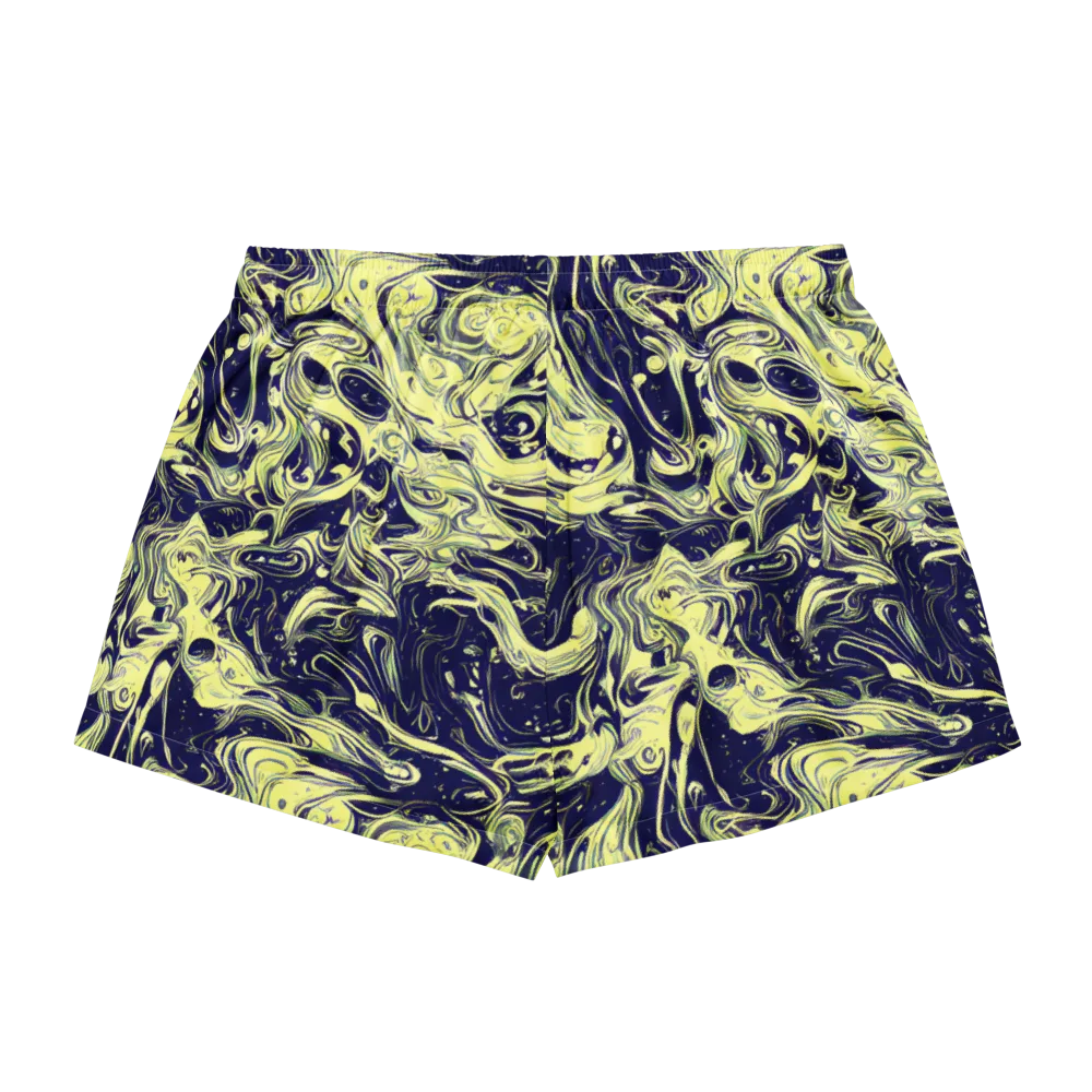 Midnight Marbles on Women's Pajama Shorts — Back