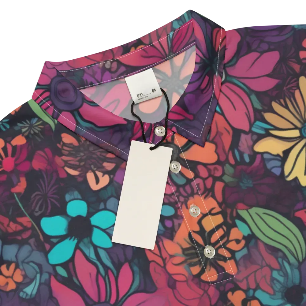 Neon Herbarium on Men's Slim Fit Polo Shirt — Product details