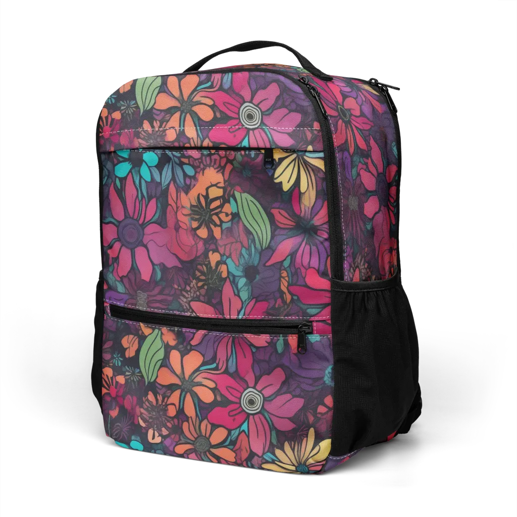 Neon Herbarium on Utility Backpack — Left Front
