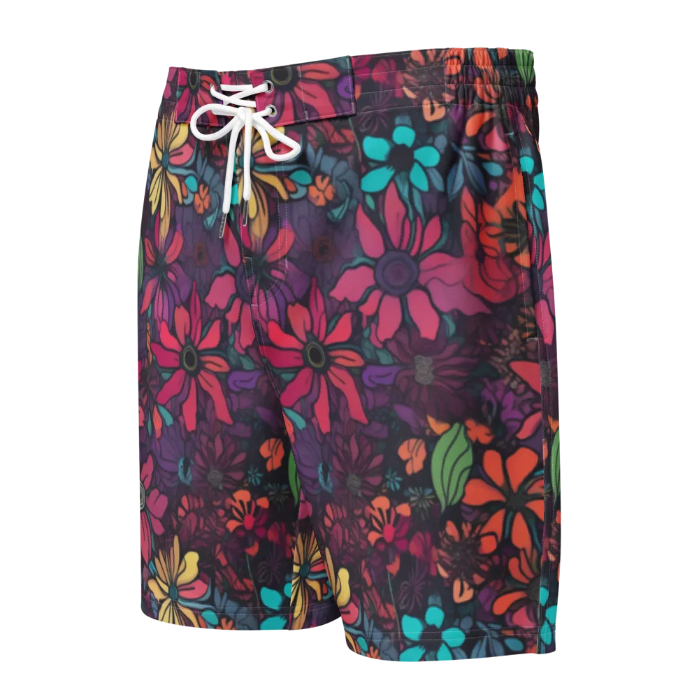 Neon Herbarium on Men's Board Shorts — Front