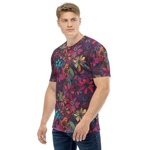 Neon Herbarium on a Men's Crew Neck T-Shirt