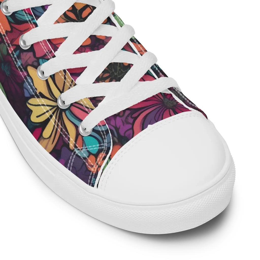 Neon Herbarium on Men's High Top Canvas Shoes — Product details
