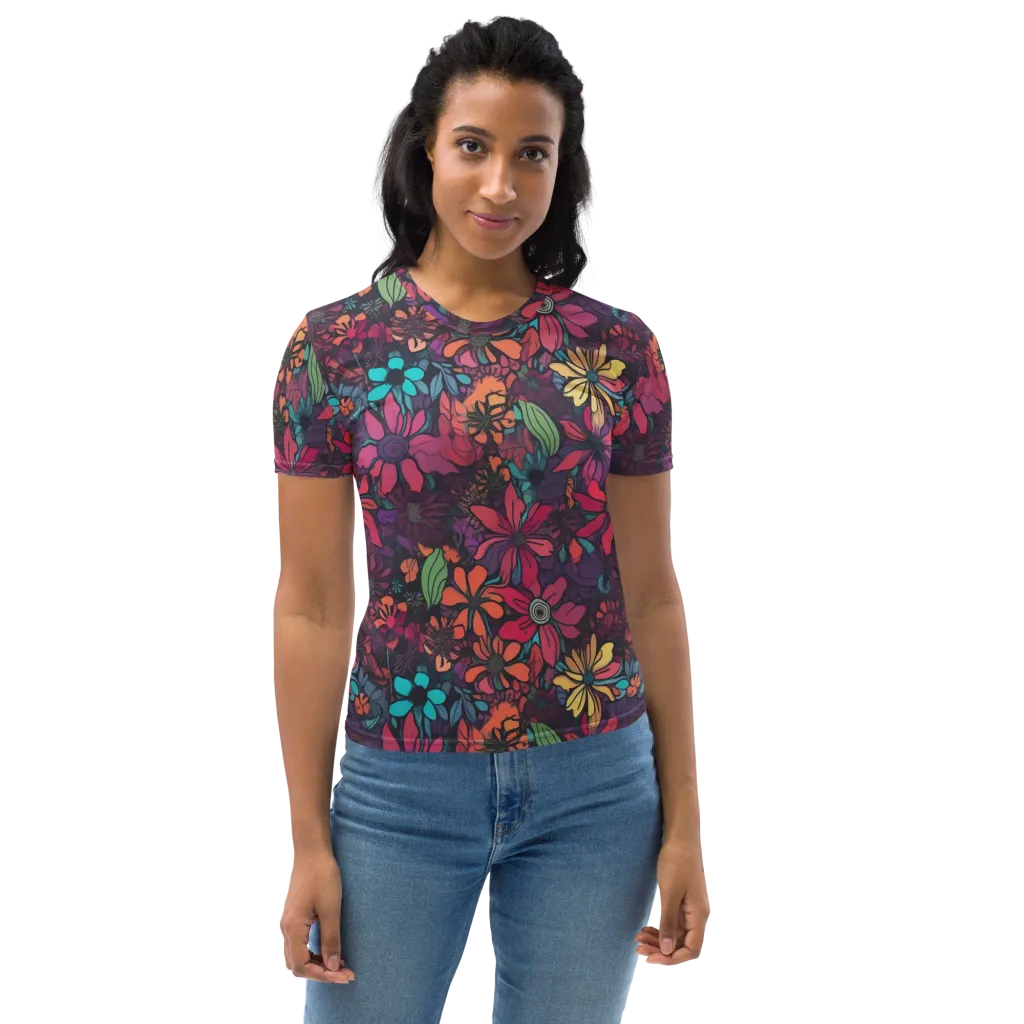 Neon Herbarium on Women's Crew Neck T-Shirt — Front