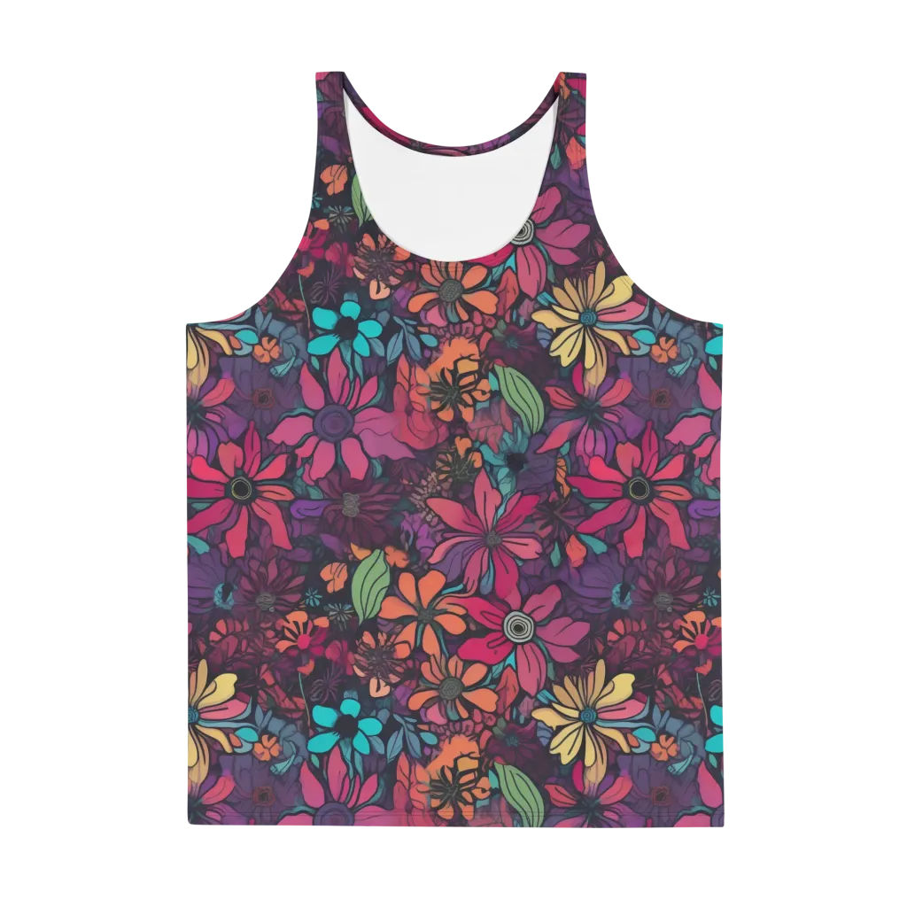 Neon Herbarium on Men's Tank Top — Front