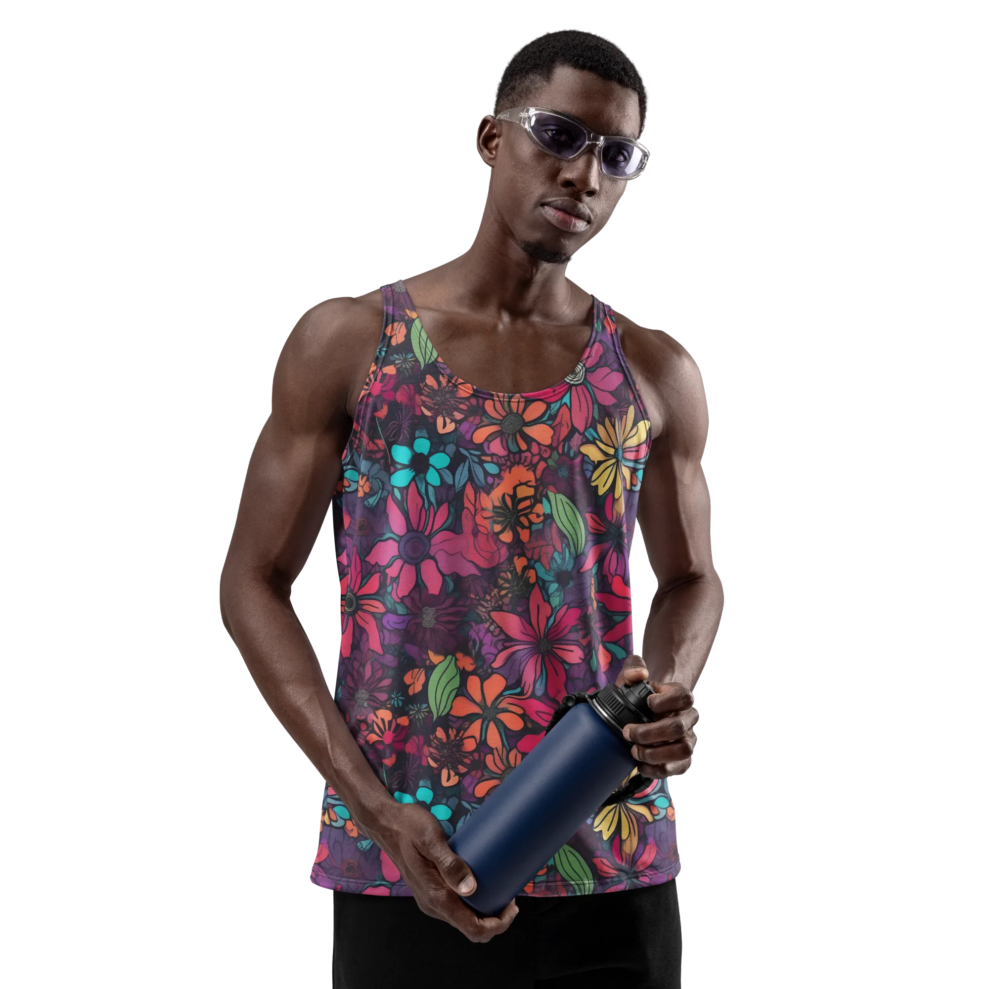 Neon Herbarium on Men's Tank Top — Front
