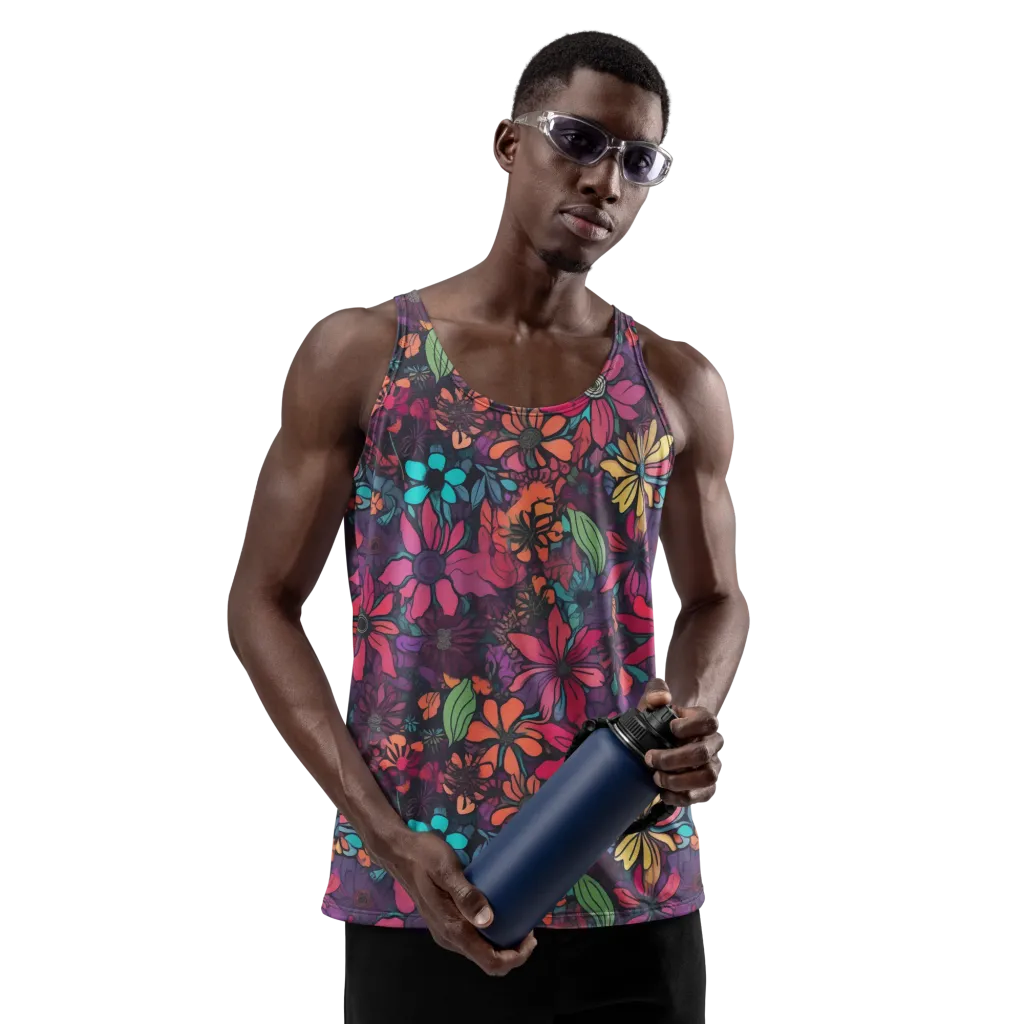 Neon Herbarium on Men's Tank Top — Front