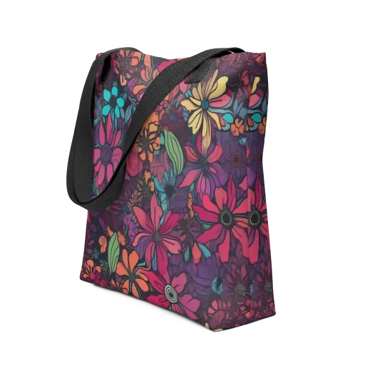 Neon Herbarium on a Tote Bag