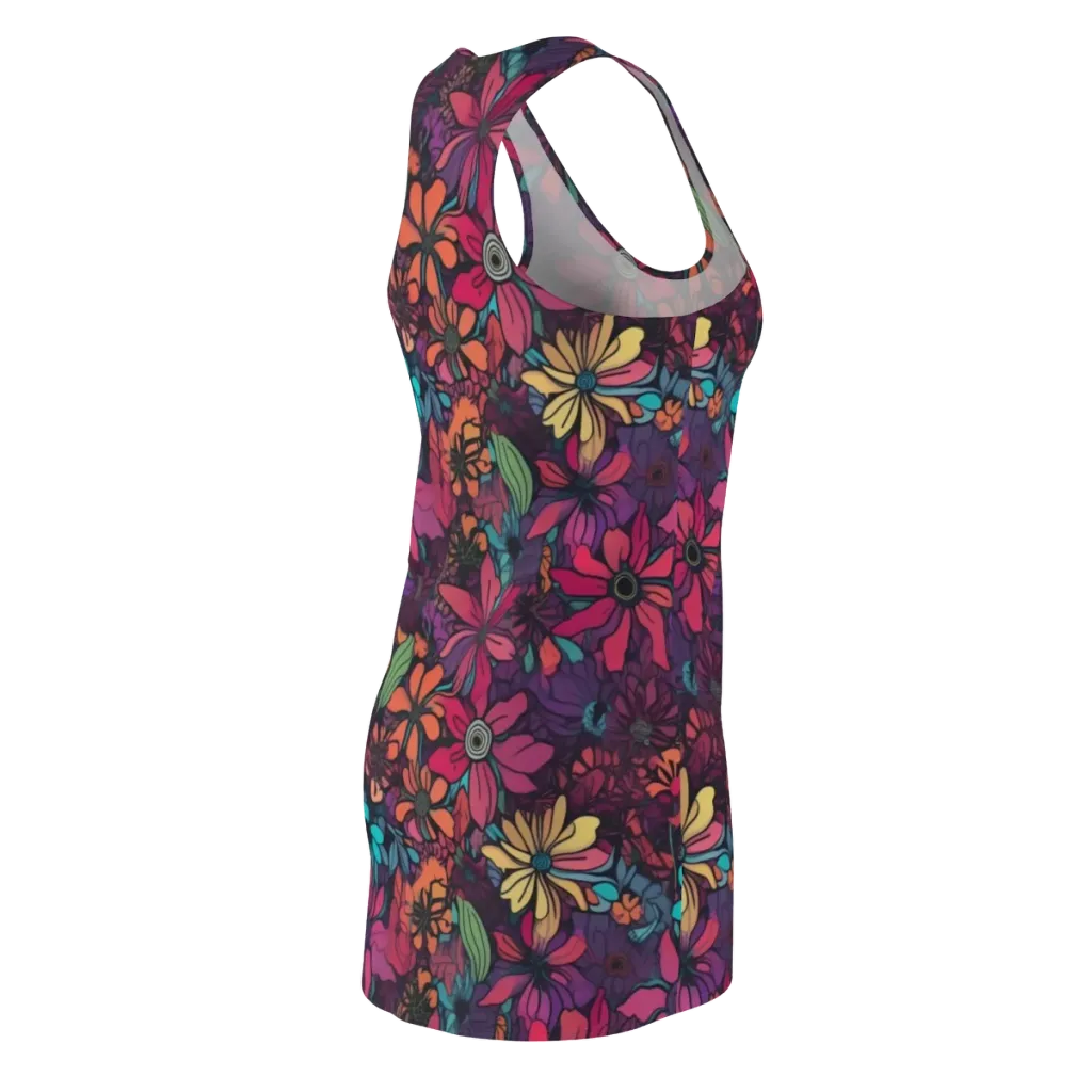 Neon Herbarium on Racerback Dress — Back Side