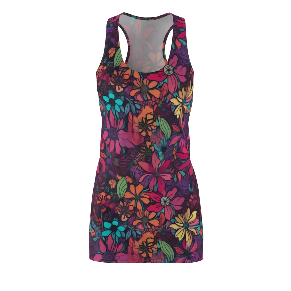 Neon Herbarium on Racerback Dress — Front