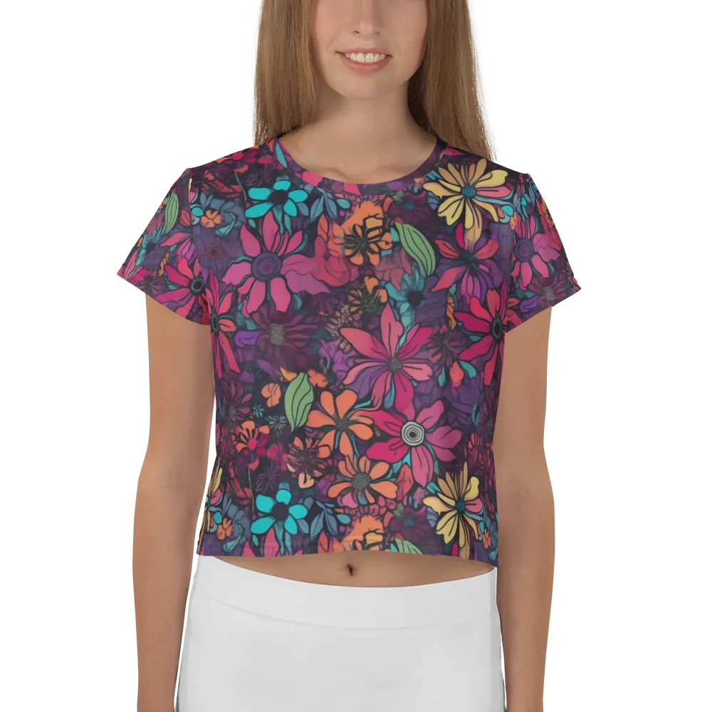 Neon Herbarium on Crop Tee — Front