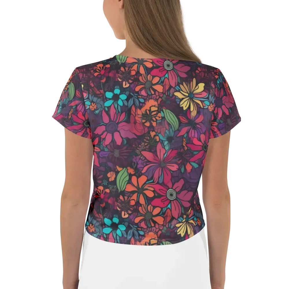 Neon Herbarium on Crop Tee — Back