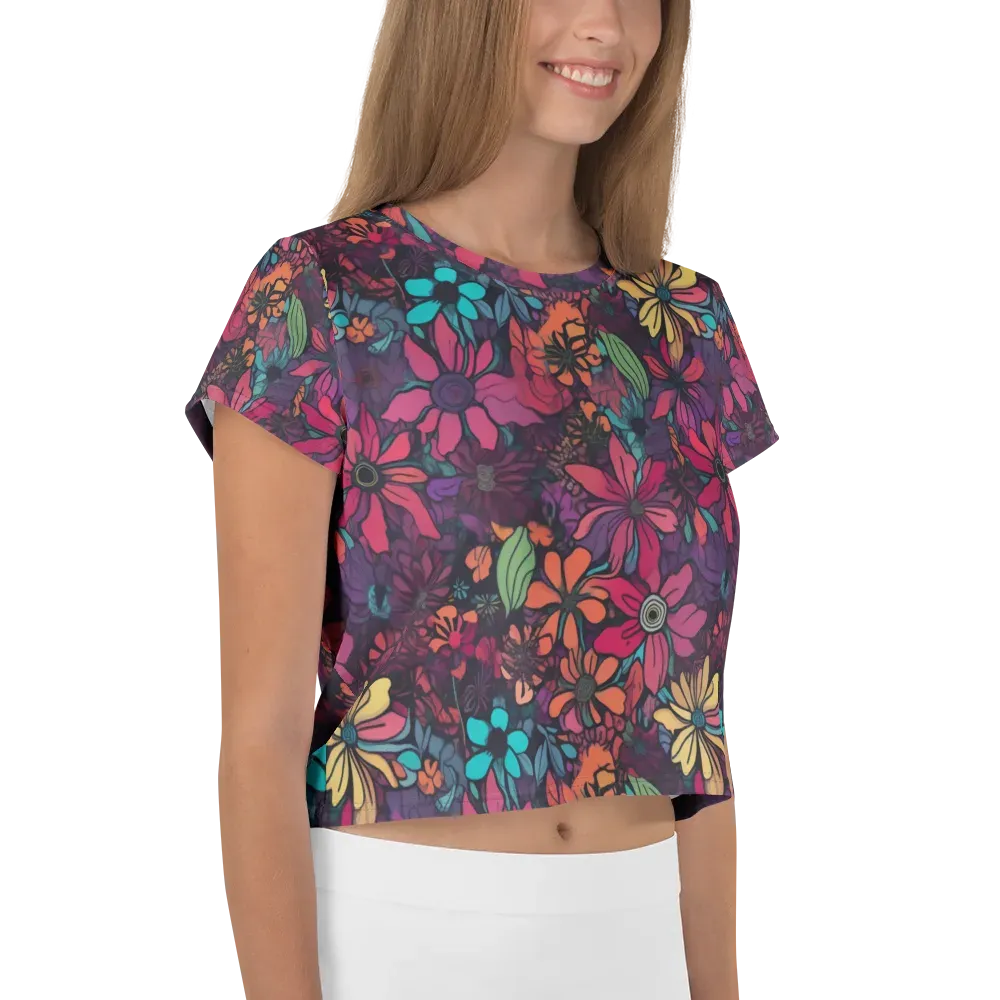 Neon Herbarium on Crop Tee — Right