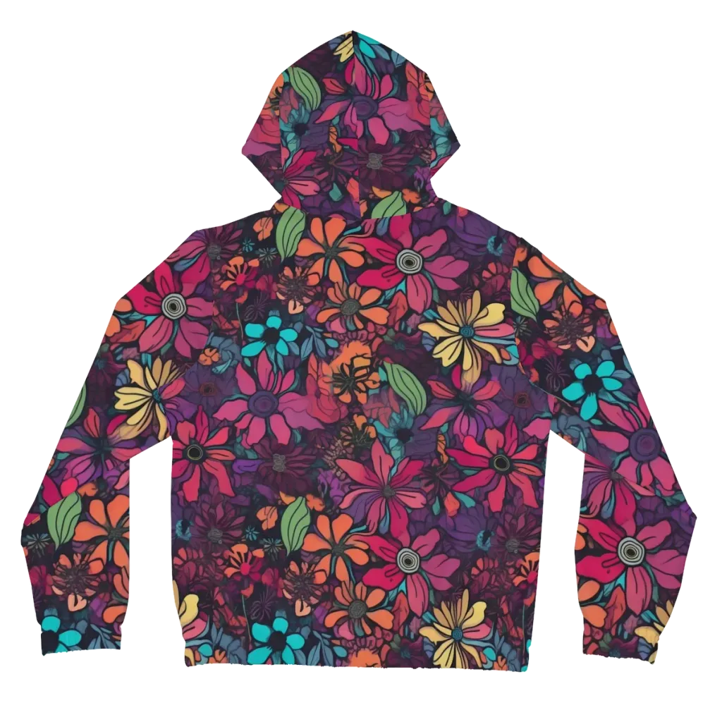 Neon Herbarium on Women's Full-Zip Hoodie — Back