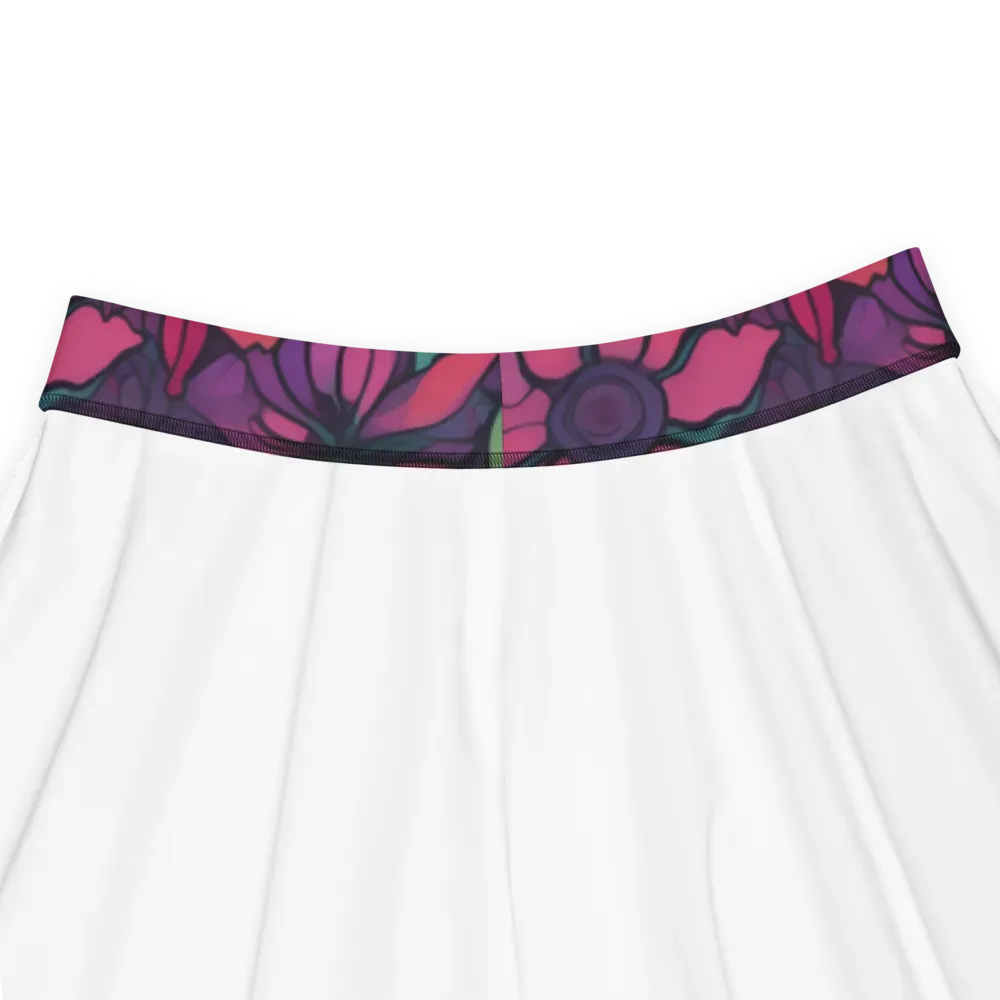 Neon Herbarium on Skater Skirt — Product details