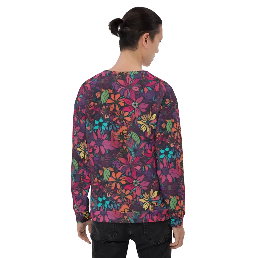 Neon Herbarium on Sweatshirt — Back