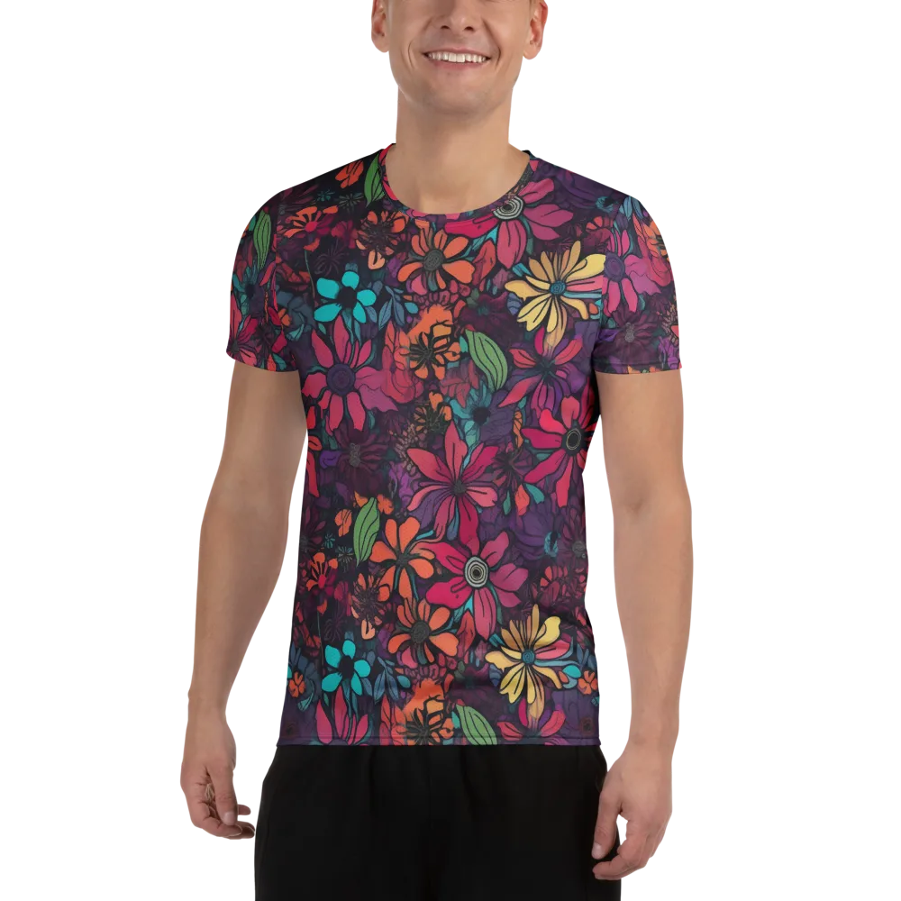 Neon Herbarium on Men's Athletic T-Shirt — Front
