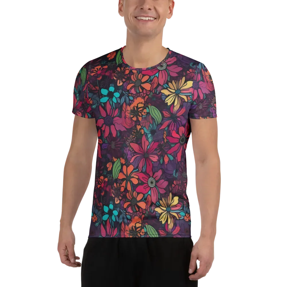 Neon Herbarium on Men's Athletic T-Shirt — Front