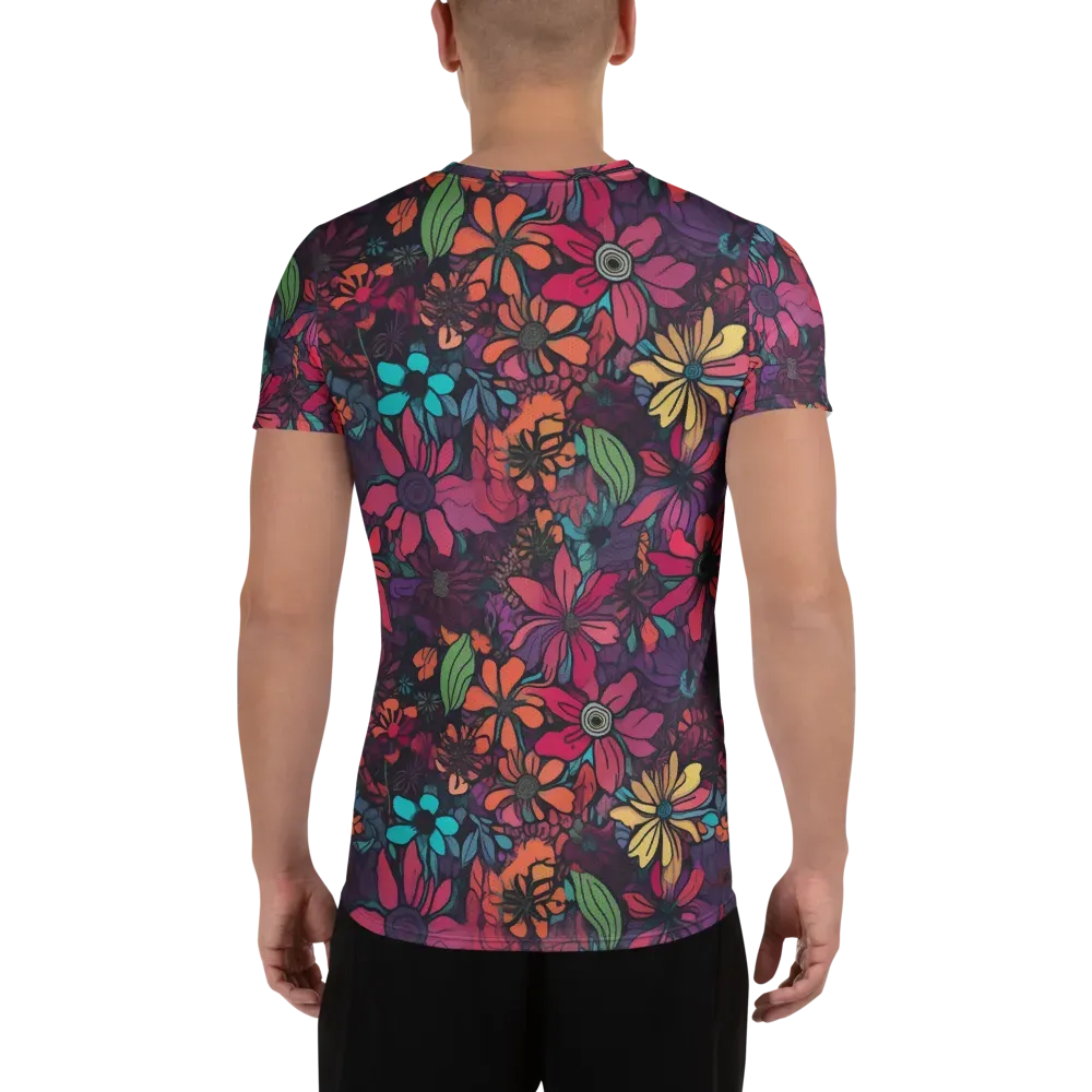 Neon Herbarium on Men's Athletic T-Shirt — Back