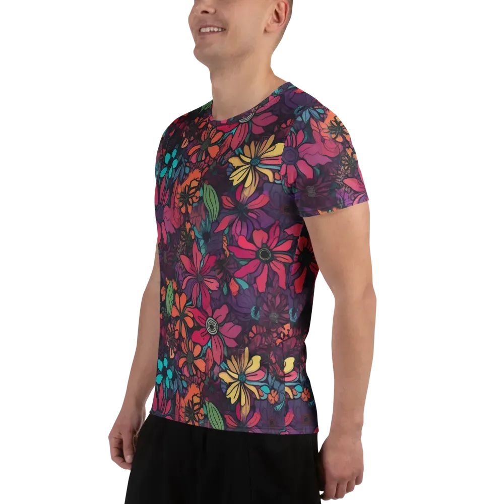 Neon Herbarium on Men's Athletic T-Shirt — Left