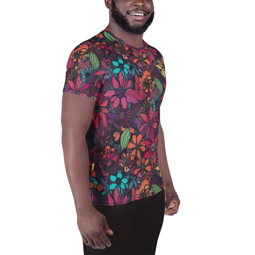 Neon Herbarium on Men's Athletic T-Shirt — Right