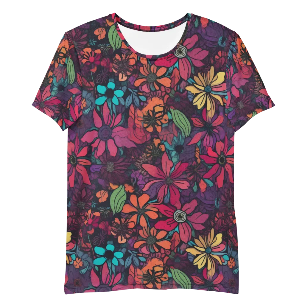 Neon Herbarium on Men's Athletic T-Shirt — Front