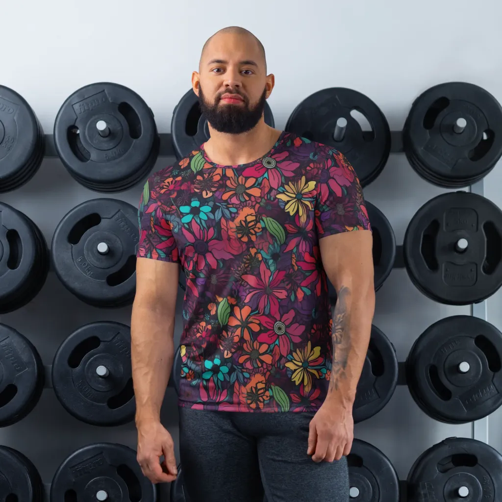 Neon Herbarium on Men's Athletic T-Shirt — Front
