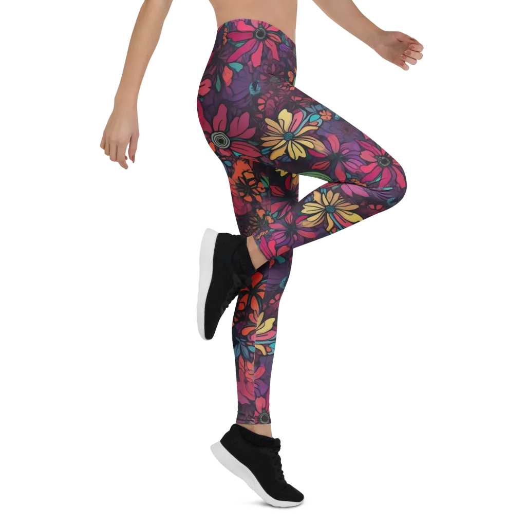 Neon Herbarium on Leggings — Right