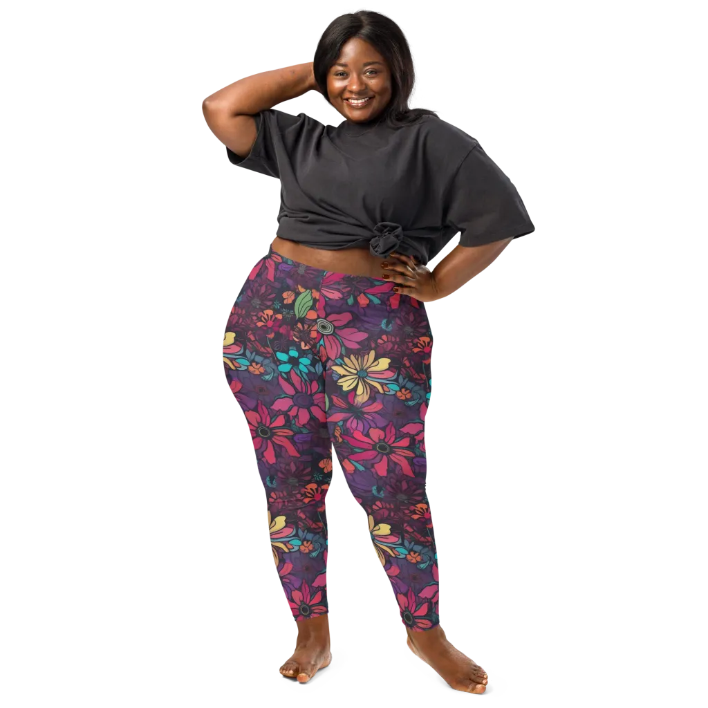 Neon Herbarium on Leggings — Front