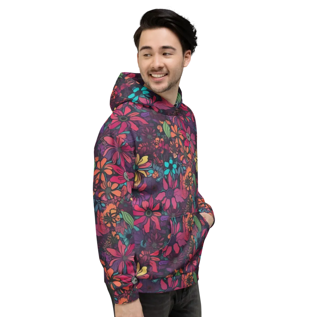 Neon Herbarium on Hoodie — Right