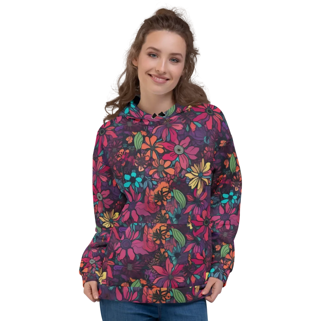 Neon Herbarium on Hoodie — Front