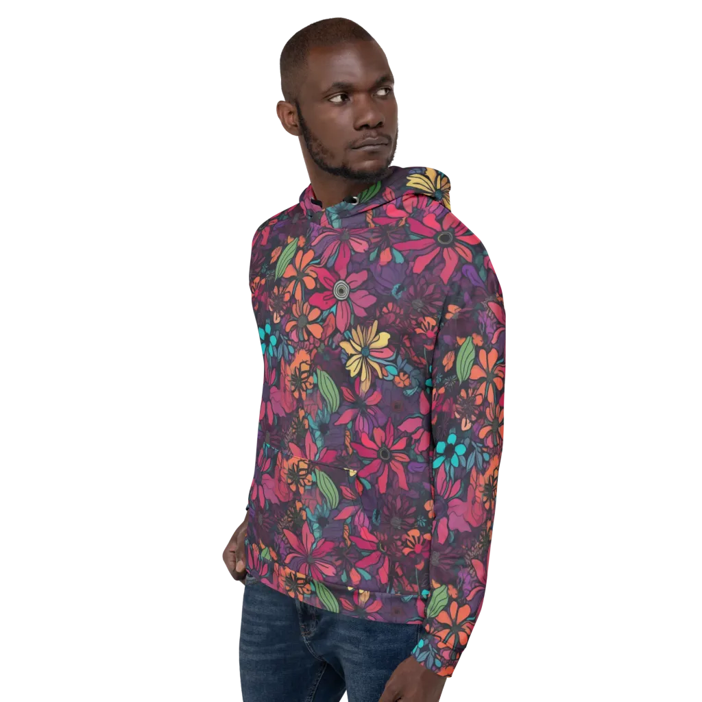Neon Herbarium on Hoodie — Left