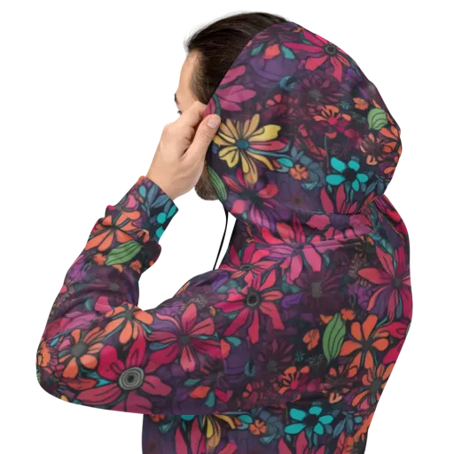 Neon Herbarium on a Hoodie