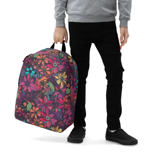 Neon Herbarium on a Minimalist Backpack