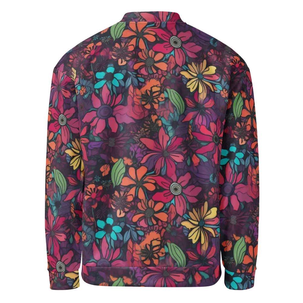 Neon Herbarium on Bomber Jacket — Back