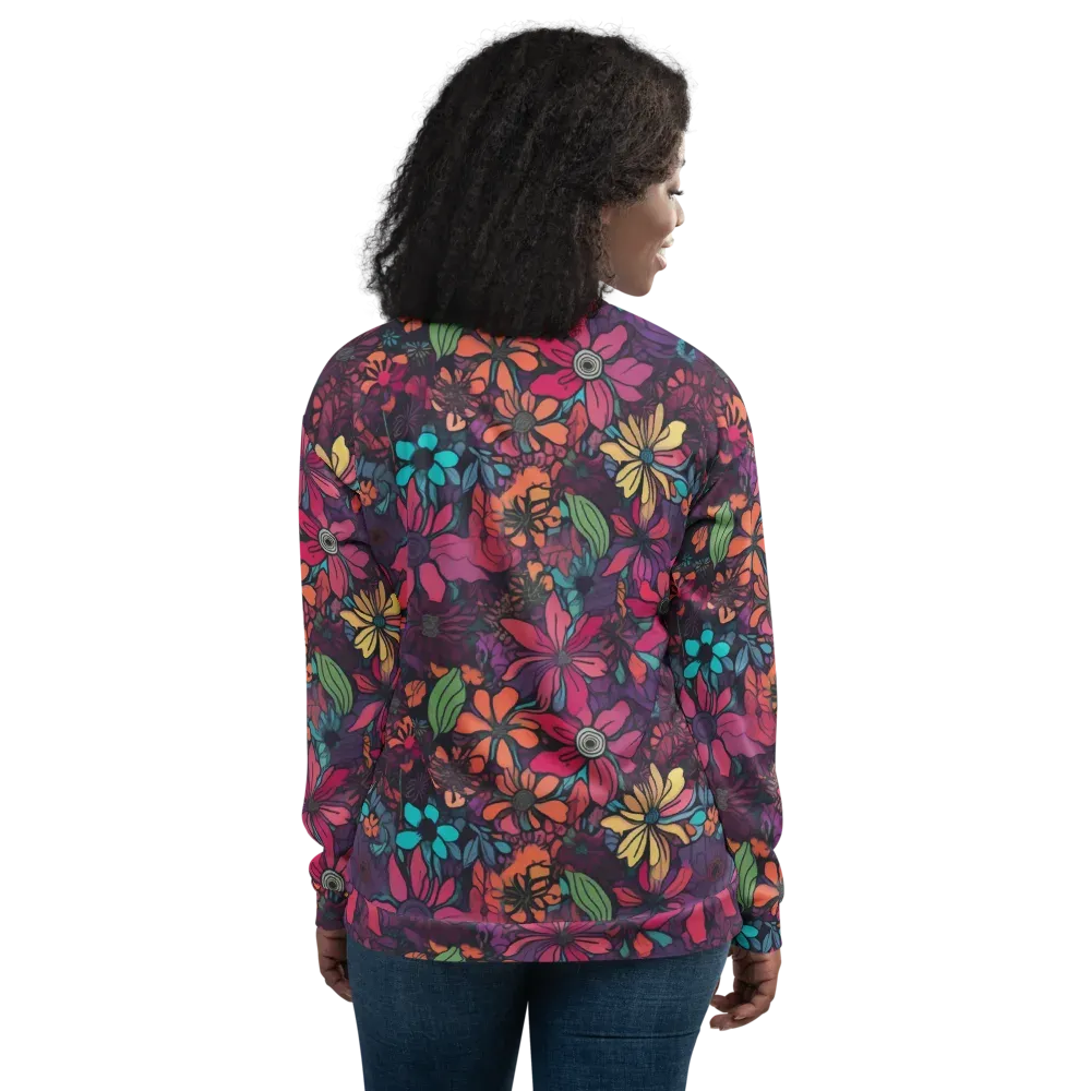 Neon Herbarium on Bomber Jacket — Back