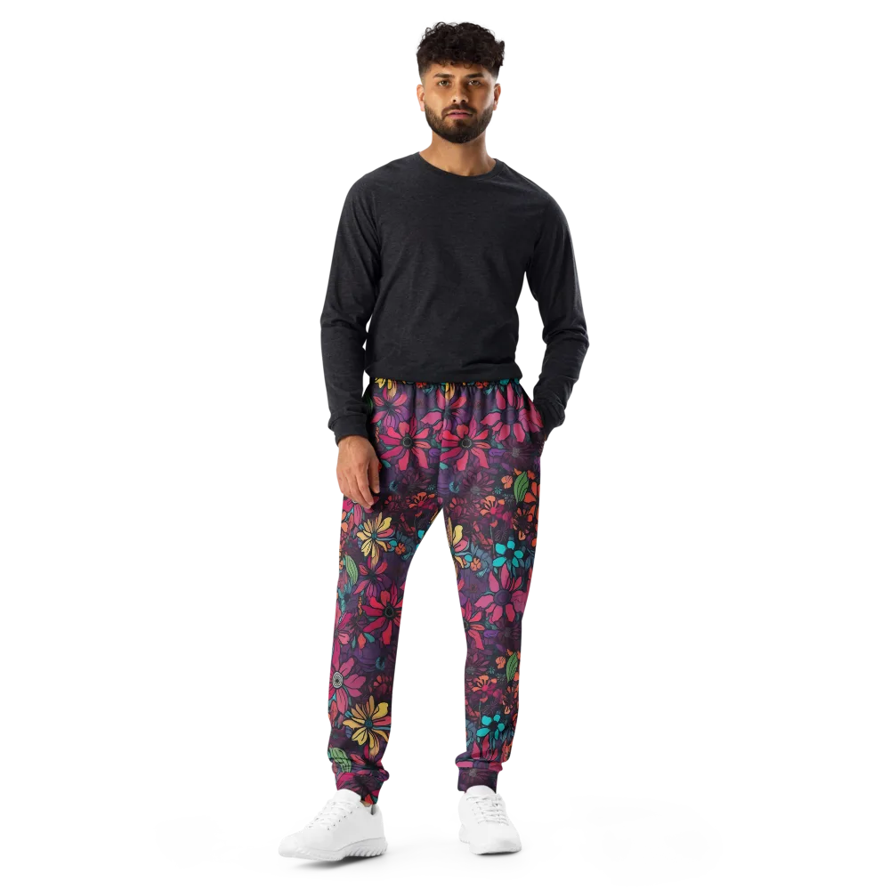 Neon Herbarium on Men's Joggers — Front